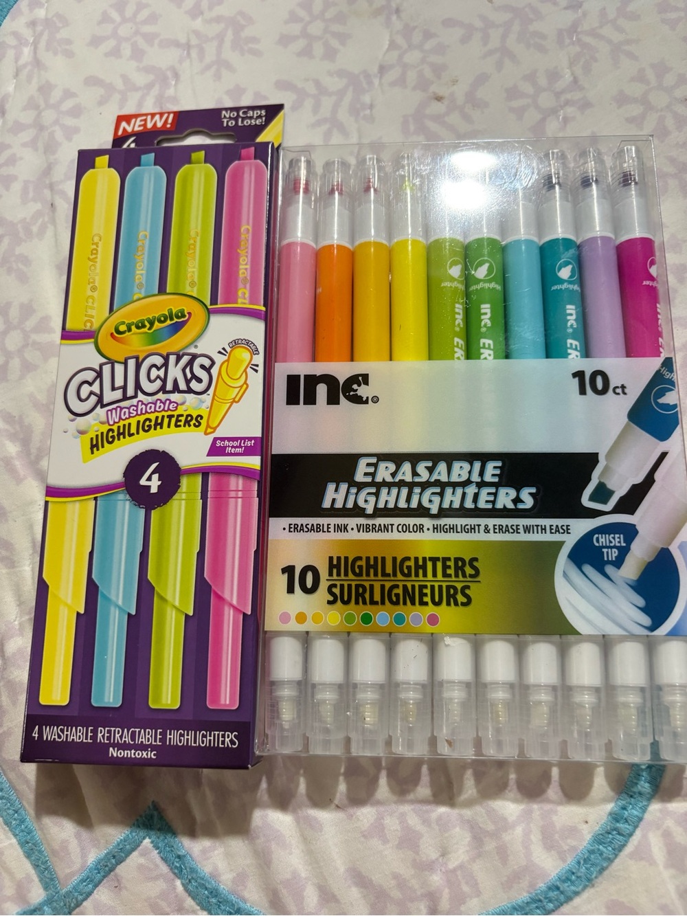 Crayola Clicks Washable Highlighters - Yellow, Blue, Pink, Green